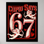 Retro Funny Cud Says 6 7 Six Seven Couples Valenti Poster (Voorkant)