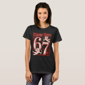 Retro Funny Cud Says 6 7 Six Seven Couples Valenti T-shirt (Voorkant volledig)