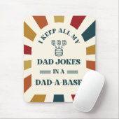 Retro Funny Dad Jokes Vaders dag cadeau voor vader Muismat (Met muis)