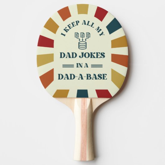 Retro Funny Dad Jokes Vaders dag cadeau voor vader Tafeltennisbatje (Voorkant)