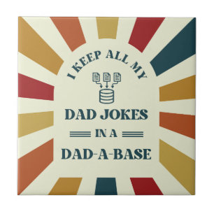 Retro Funny Dad Jokes Vaders dag cadeau voor vader Tegeltje