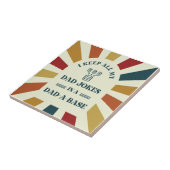 Retro Funny Dad Jokes Vaders dag cadeau voor vader Tegeltje (Zijkant)