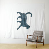 Retro Funny Denim Patch Animal Cat T-shirt Wandkleed (In Situ (horizontaal))