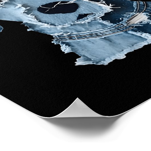 Retro Funny Denim Patch Animal Dog  Poster (Hoek)