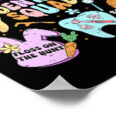 Retro Funny Dental Squad Bunny Tooth Paasdag De Poster (Hoek)