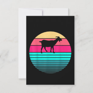 Retro  Funny Dierenvriend Goat Farmer Bedankkaart