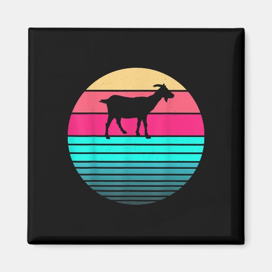 Retro Funny Dierenvriend Goat Farmer Magneet (Voorkant)
