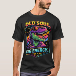 Retro Funny Dino Personality Graphic Tee T-shirt