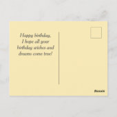 Retro Funny Dog en Happy Birthday Briefkaart (Achterkant)