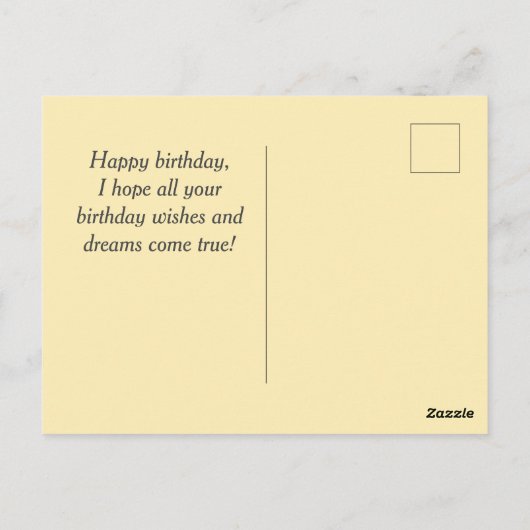 Retro Funny Dog en Happy Birthday Briefkaart (Achterkant)