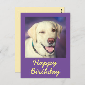 Retro Funny Dog en Happy Birthday Briefkaart