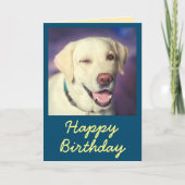 Retro Funny Dog en Happy Birthday Kaart (Voorkant)