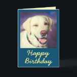 Retro Funny Dog en Happy Birthday Kaart<br><div class="desc">Het is de Dreaming Cat&Cake&Gift Happy Birthday Kaart. De kat die droomt van geschenken en koekjes is prachtig. Zachte hemelblauw en roze zijn geharmoniseerd. Het was ontworpen alsof een schattig kind het met de hand had getekend. Het is een betekenisvol cadeau voor je geliefde. Geef een cadeau aan je geliefde...</div>