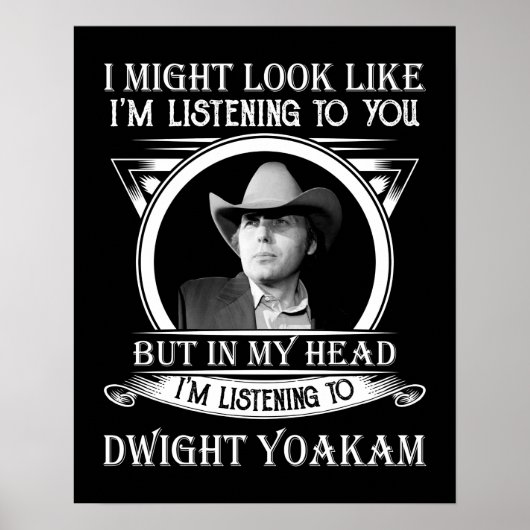 Retro Funny Dwight Yoakam's Gift Mannen Women.png Poster (Voorkant)