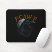Retro Funny F Caw F Crow en Bird Moon Muismat (Met muis)