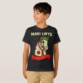 Retro Funny Folklore Skeleton Horse Mari Lwyd Yule T-shirt (Voorkant volledig)