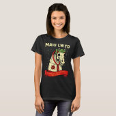 Retro Funny Folklore Skeleton Horse Mari Lwyd Yule T-shirt (Voorkant volledig)