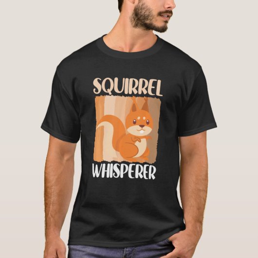 Retro Funny Forest Animal Squirrel Whisper T-shirt (Voorkant)