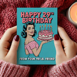 Retro Funny Friend Verjaardag Kaart voor Vriendin<br><div class="desc">Vier de speciale dag van uw vriendin met onze 'Retro Funny Friend Birthday Kaart'. Deze charmante kaart heeft een speels ontwerp dat retro-esthetiek combineert met moderne humor, waardoor het een heerlijke verrassing is voor haar verjaardagsfeest. Gemaakt van hoogwaardige materialen, biedt het zowel een unieke stijl als een oprechte boodschap die...</div>