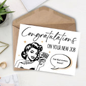 Retro & Funny Gefeliciteerd met je nieuwe baan Kaa Kaart