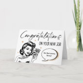 Retro & Funny Gefeliciteerd met je nieuwe baan Kaa Kaart (Voorkant)