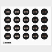 Retro Funny Ghost Santa Sat Schattigee kerstgeeste Ronde Sticker (Vel)