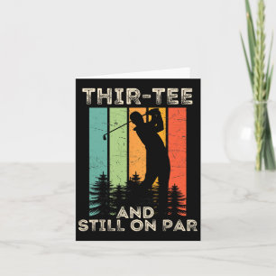 Retro  Funny Golfer Gifts - 30e Verjaardag G Kaart