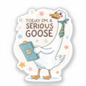 Retro Funny Goose Sticker –  Meme Vinyl Dec (Voorkant)