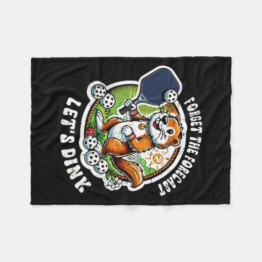 Retro Funny Groundhogs Day Forecast Lets Dink Pick Fleece Deken (Voorkant (Horizontaal))