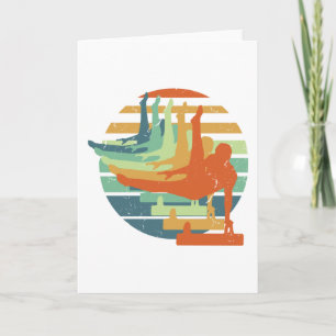 Retro Funny Gymnastics Mannen Acrobat Sports Lover Kaart