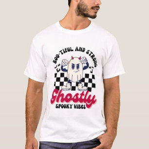 Retro Funny Halloween Ghost T-shirt