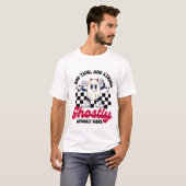 Retro Funny Halloween Ghost T-shirt (Voorkant volledig)