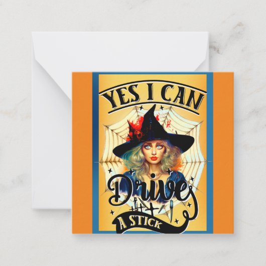 Retro Funny Halloween Kaarten Notitiekaartje (Voorkant)