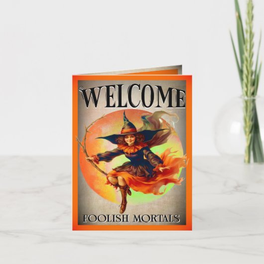 Retro Funny Halloween Kaarten Notitiekaartje (Voorkant)