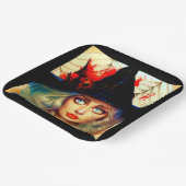 Retro Funny Halloween Kaarten Papieren Bordje (Gebogen)