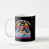 Retro Funny Id Rather Be In My Goon Cave Quote Man Koffiemok (Links)