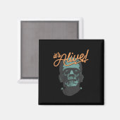 Retro Funny It's Alive Frankenstein Monster Spooky Magneet (Voorkant / Achterkant)