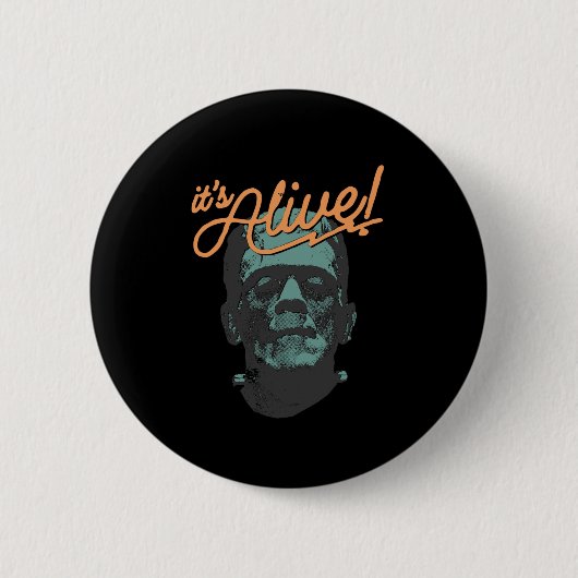 Retro Funny It's Alive Frankenstein Monster Spooky Ronde Button 5,7 Cm (Voorkant)
