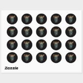 Retro Funny It's Alive Frankenstein Monster Spooky Ronde Sticker (Vel)