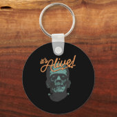 Retro Funny It's Alive Frankenstein Monster Spooky Sleutelhanger (Voorkant)
