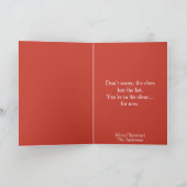  Retro Funny Kerstman Kaart (Binnen)