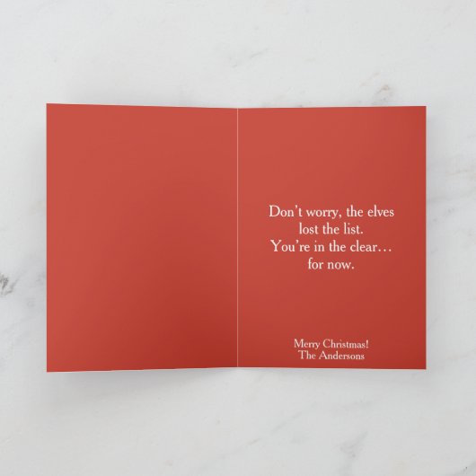  Retro Funny Kerstman Kaart (Binnen)