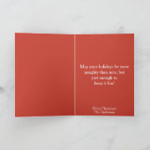  Retro Funny Kerstman Kaart (Binnen)