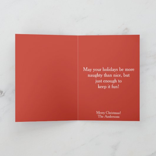 Retro Funny Kerstman Kaart (Binnen)