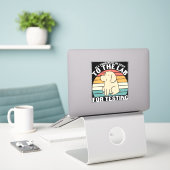 Retro Funny Labrador Retriever Vinyl Sticker (Laptop op bureau)