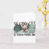 Retro Funny Let Heaven And Nature Sing Nes Tree Ch Kaart (Gele Bloem)