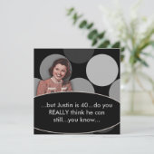 Retro Funny Mans 40ste verjaardagsfeestje Kaart (Staand voorkant)