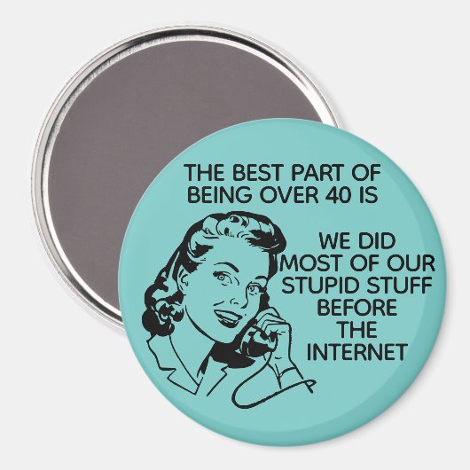 Retro Funny, meer dan 40 Magnet (Voorkant / Achterkant)