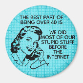 Retro Funny, meer dan 40 Magnet (Voorkant)