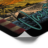 Retro Funny Mijn eerste vakantie in de Golf van Am Poster (Hoek)